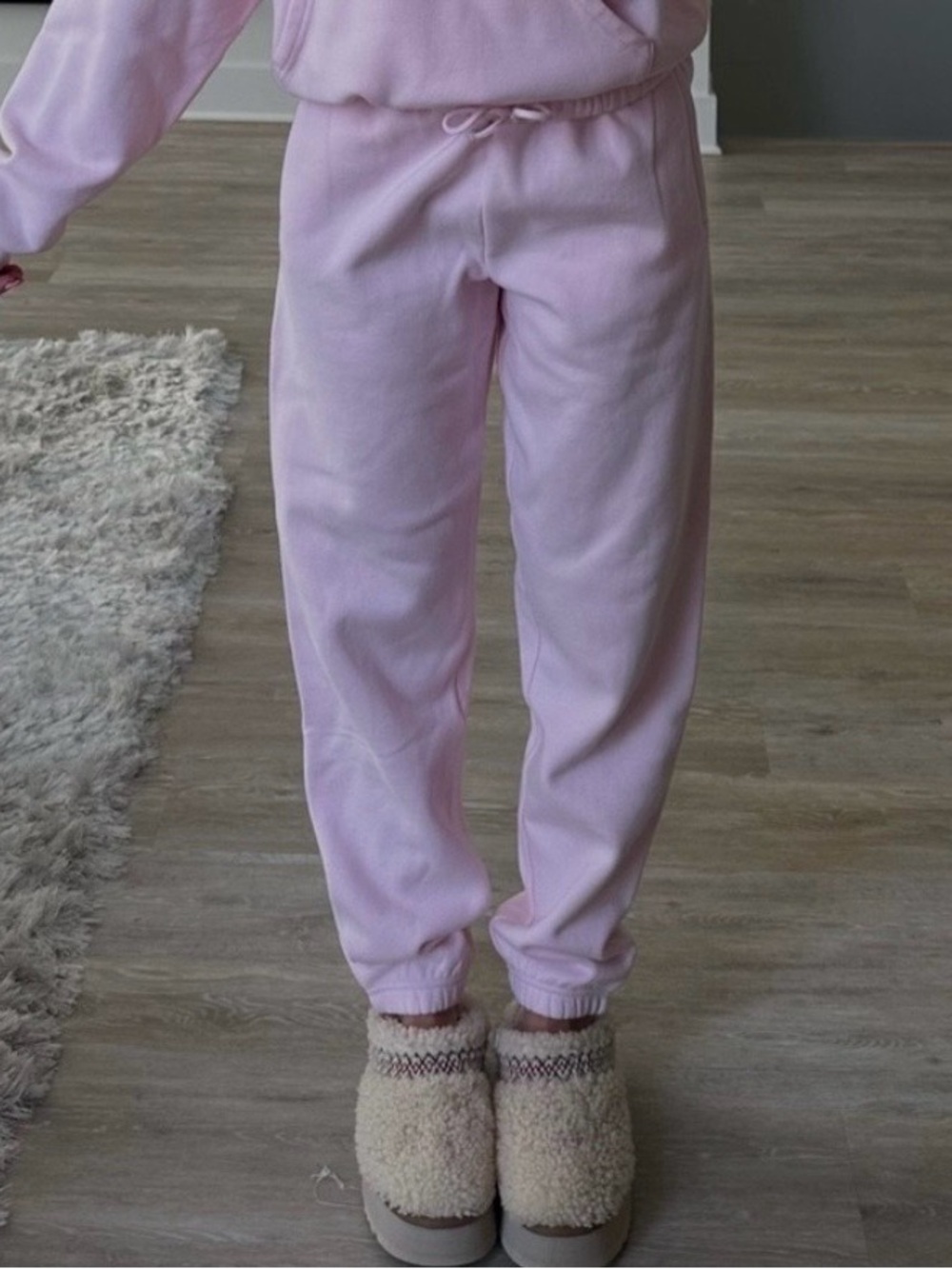 SKIMS Cotton Fleece Classic Jogger Cherry Blossom Pink - Small